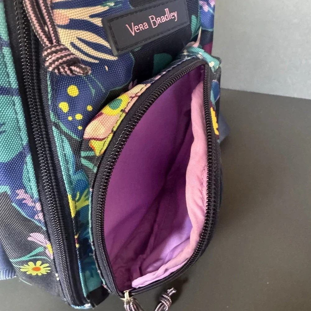 Vera Bradley Crossbody Single Strap Sling Back Bag ~ Floral Accents